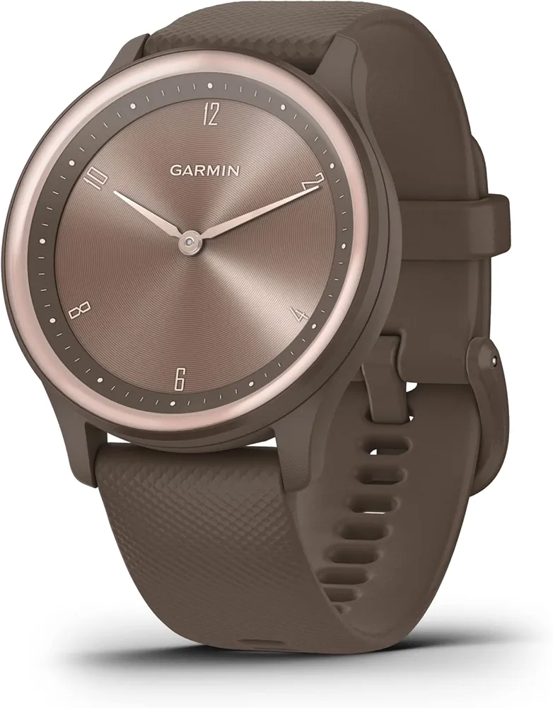 Garmin vivomove Sport, Hybrid Smartwatch, Health and Wellness Features, Touchscreen, Cocoa (Renewed)