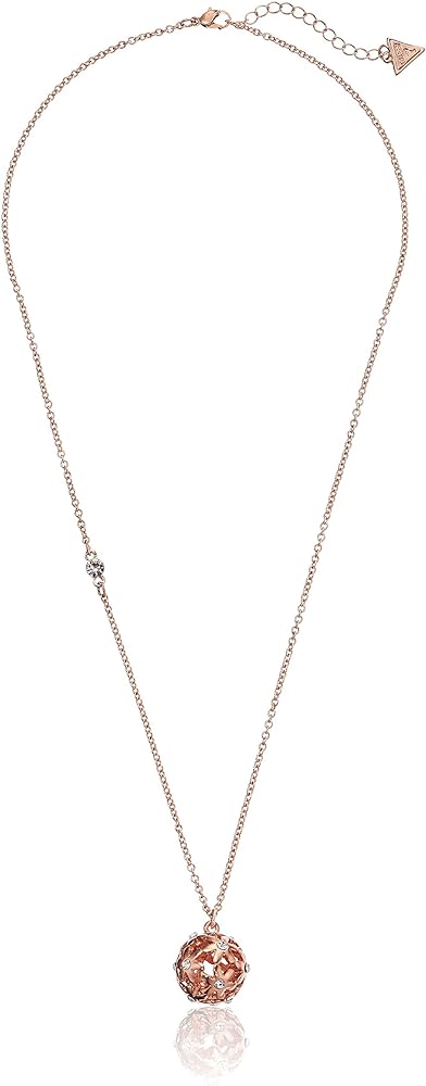 GUESS "Basic" Floral Ball Pendant Necklace