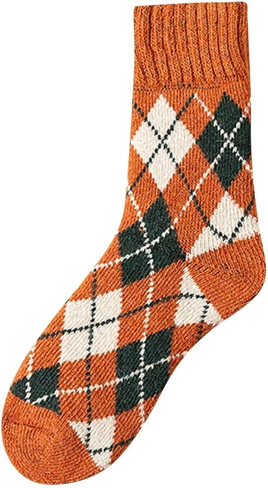 Fleece Wool Socks for Men Women Winter Warm Thick Slipper Casual Plaid Socks Unisex Home Sleep Comfy Soft Thermal Sock