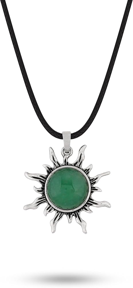 Sacina Gothic Sun Pendant Necklace, Crystal Necklace, Gothic Necklace, Boho Necklace for Women, Christmas Jewelry Gift For Women