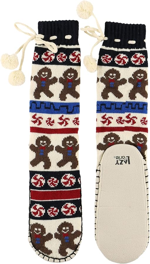 Lazy One Knitted Slipper Socks for Women, Cute Women's Clothing, Warm, Cozy
