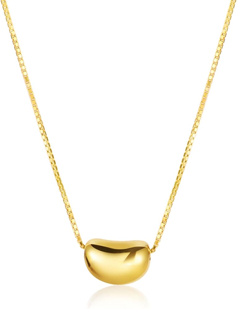 Gold Plated Necklace, Gold Necklace for Women, Dainty Necklace with Simple Pendant