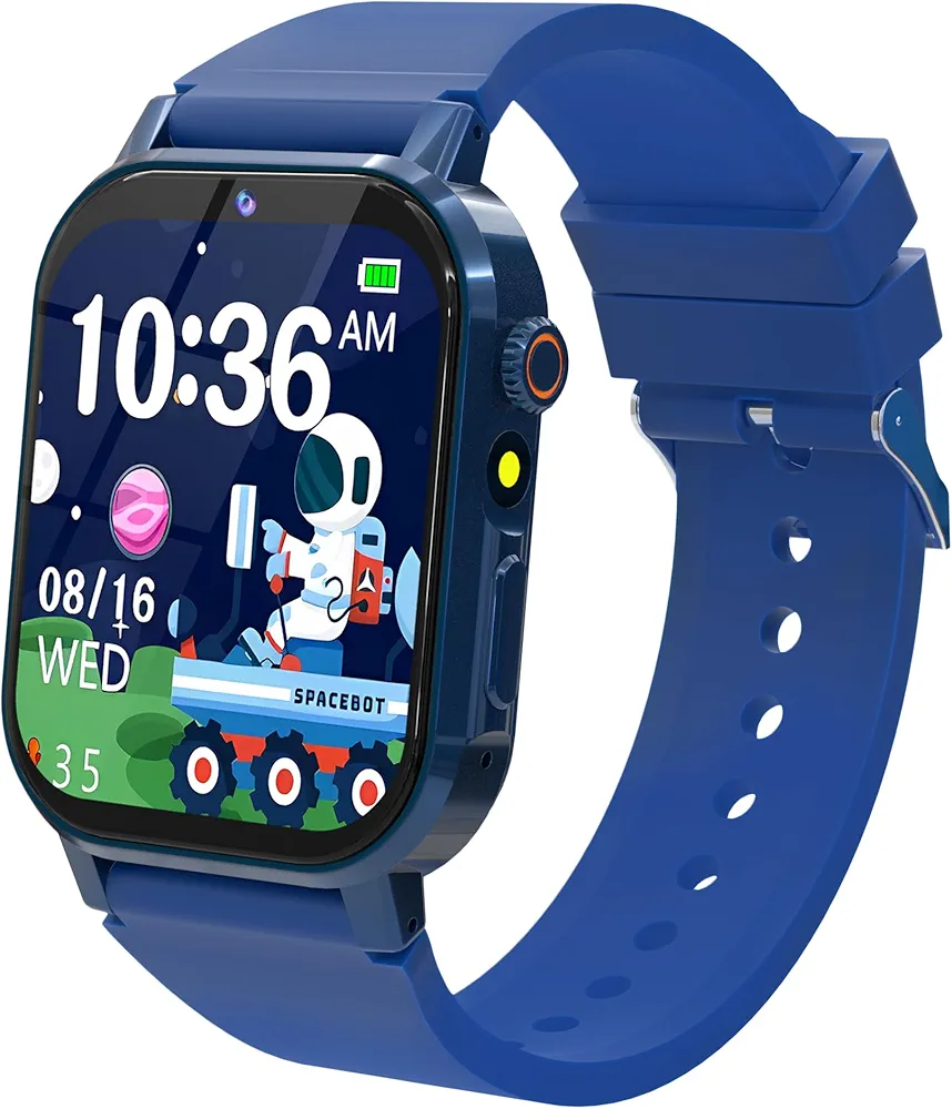 Phyulls Smart Watch for Kids with 32 Puzzle Games, HD Touch Screen Kids Watches with Video Camera Music Player Alarm Pedometer Flashlight 12/24 hr Educational Toys Birthday Gift for Boys Ages 4-12