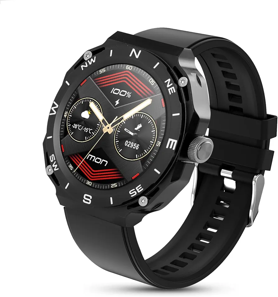 Smart Watch Fitness Tracker with 24/7 Heart Rate, 1.43" HD Screen, Interchangeable Watch case, Heart Rate/Oxygen/Sleep Monitoring, IP68 Waterproof, Voice Assistant and Message Reminder
