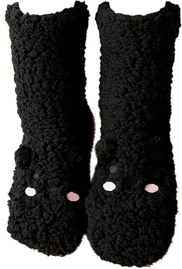Fuzzy Socks For Women,Thick Cozy Plush Sock Grip Socks Fuzzy Socks For Women Grippers Leg-Warmers Legsleeve
