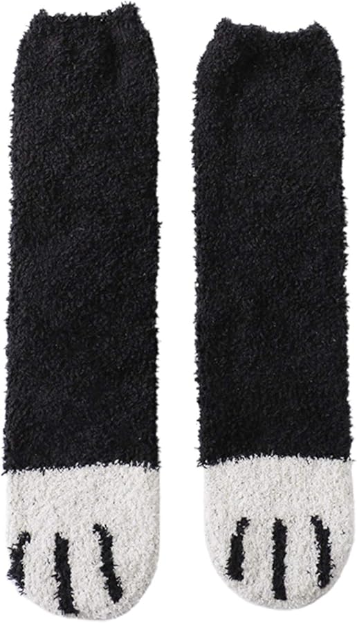 Sock,Women Winter Fuzzy Warm Slipper Socks for Cat Paw Floor Sleeping Hos