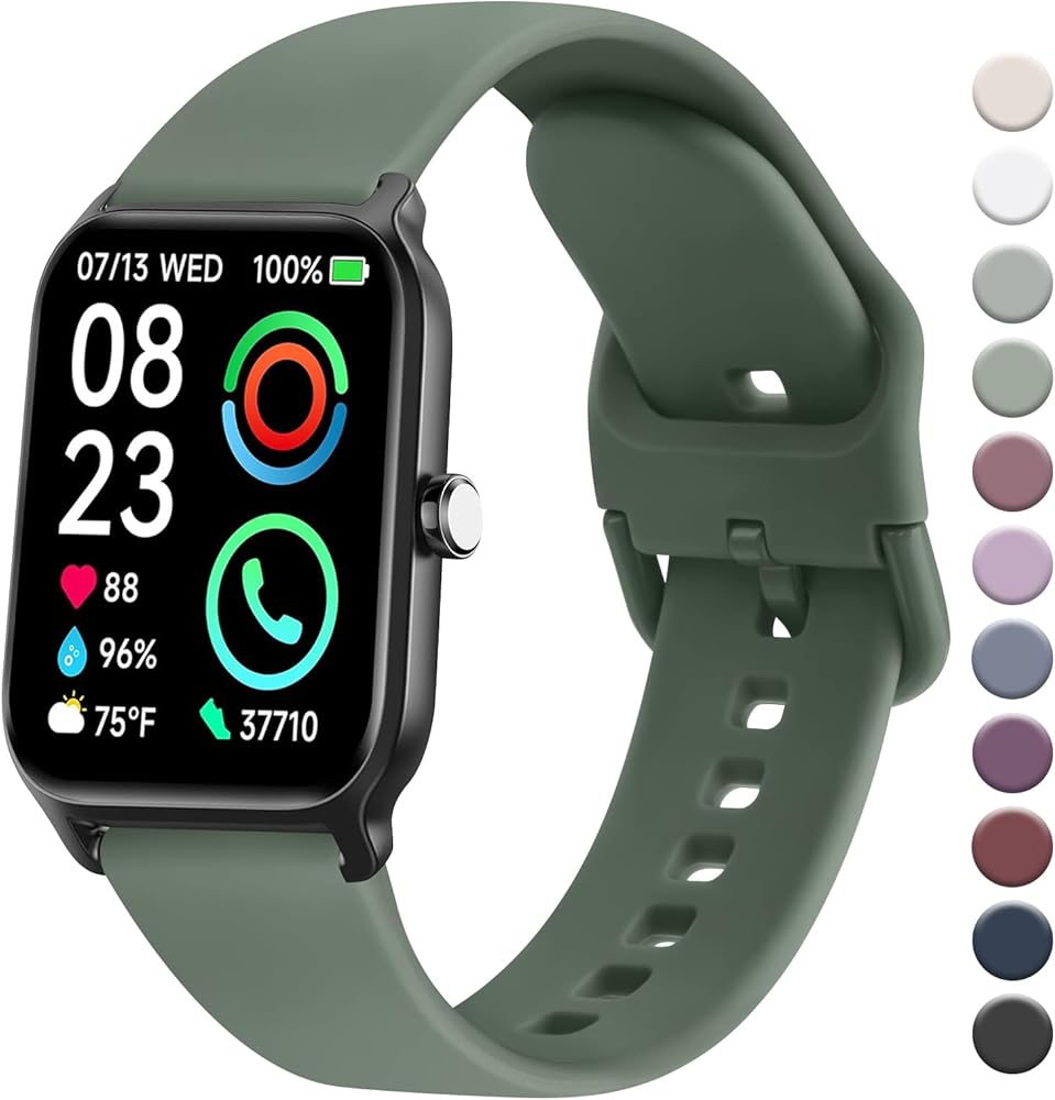 Meliya Bands Compatible with IDW13,IDW16,IDW19 Smartwatch Bands, 22mm Soft Silicone Sport Replacement Strap for Fitpolo IDW13/Woneligo W13 Smartwatch Bands,ENOMIR/TOOBUR/MILOUZ/Gydom/Faweio/Veryfit IDW19 Smartwatch Bands