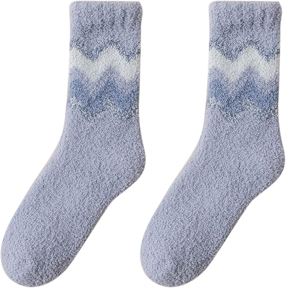 Autumn Winter Cute Vintage Fuzzy Socks Women Soft Cozy Fluffy Slippers Sleeping Christmas Socks