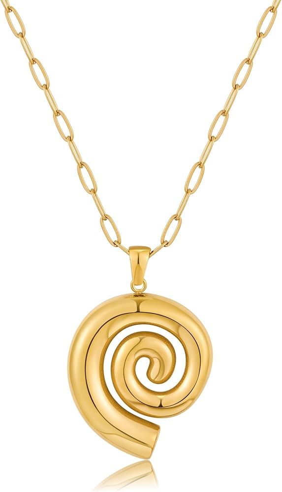 Gold Seashell Pendent Necklace Bohemian Necklaces Summer Beach Necklaces for Women