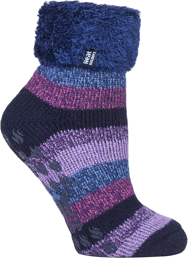 Heat Holders Womens Warm and Fluffy Low Cut Ankle Length Bed Sleep Socks