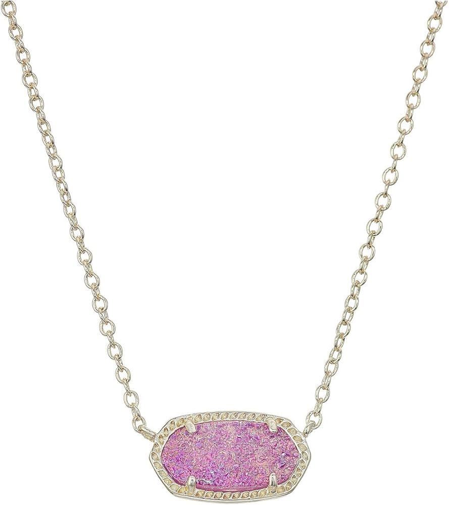 Kendra Scott Elisa Pendant Necklace for Women, Fashion Jewelry, 14k Gold-Plated, Black Mother of Pearl