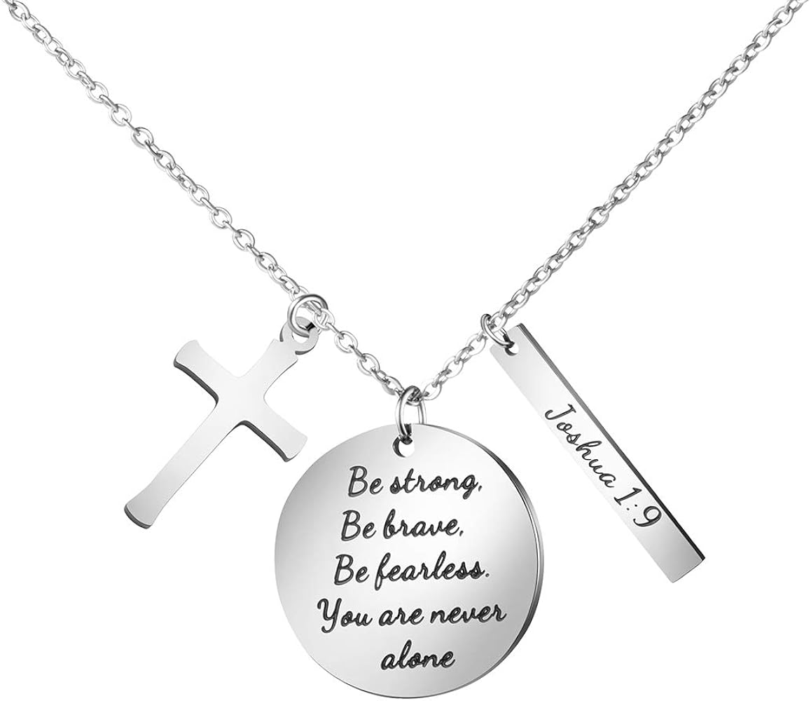 Bible Verse Cross Pendant 