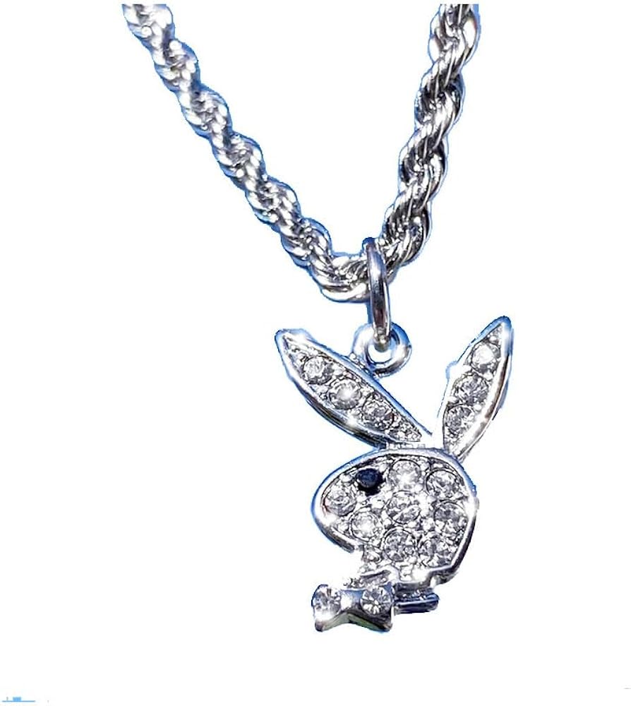 Rabbit Necklace Choker Silver Bunny Necklace Pendant Necklace For Women Surgical Steel Bunny Pendant Necklace