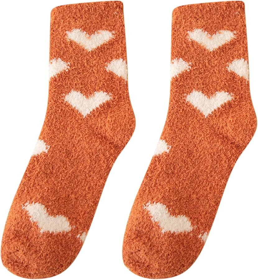 Womens Fuzzy Fluffy Socks Soft Warm Crew Cute Cozy Socks Winter Plush Home Sleeping Socks