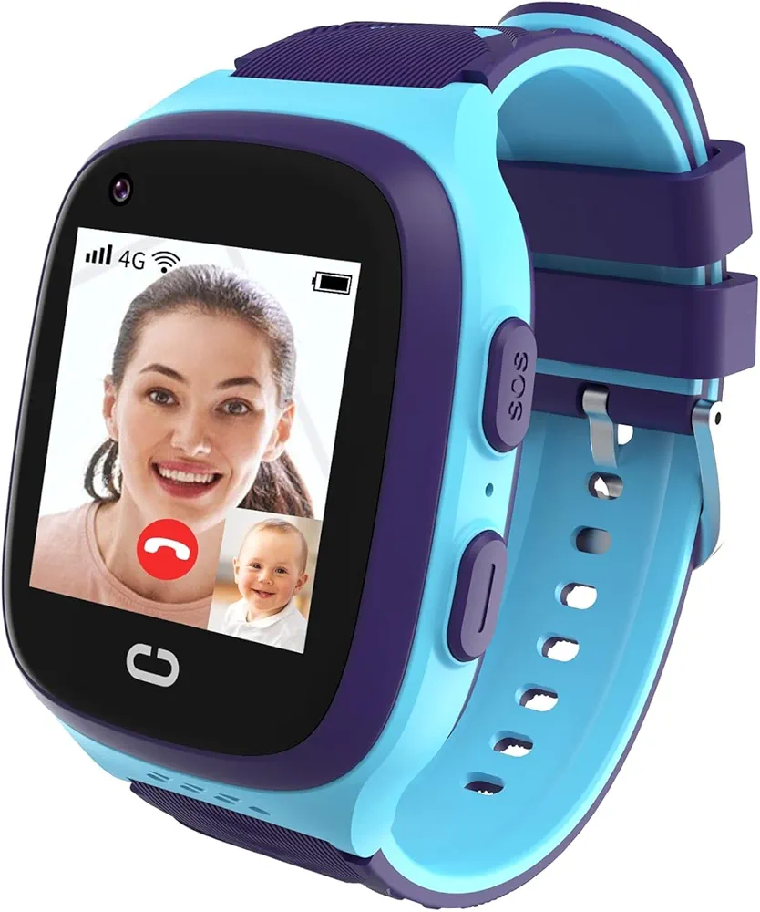 Smart Watch for Kids GPS Tracker Watch Kids Smart Watch Boys with Calling,SOS,GPS Tracker,Voice Chat,Camera,4G Kids Cell Phone Watch Toys for Ages 5-7 Boys Kids Watch Boys Age 3-12