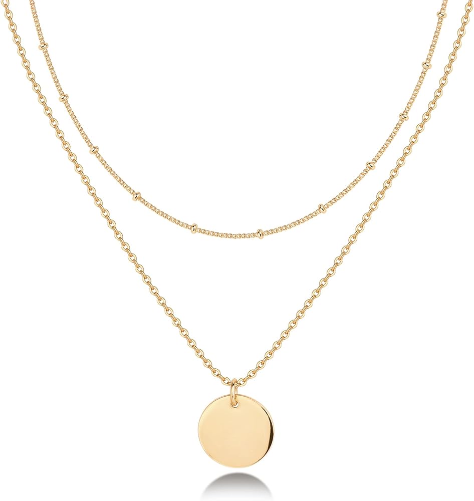 PAVOI 14K Gold Plated Layering Necklaces | Stylish Minimalist Design Pendant Necklaces | Butterfly, Heart, Lock, Evil Eye, Coin, Lightning Bolt, Circle, Cross Pendants for Women