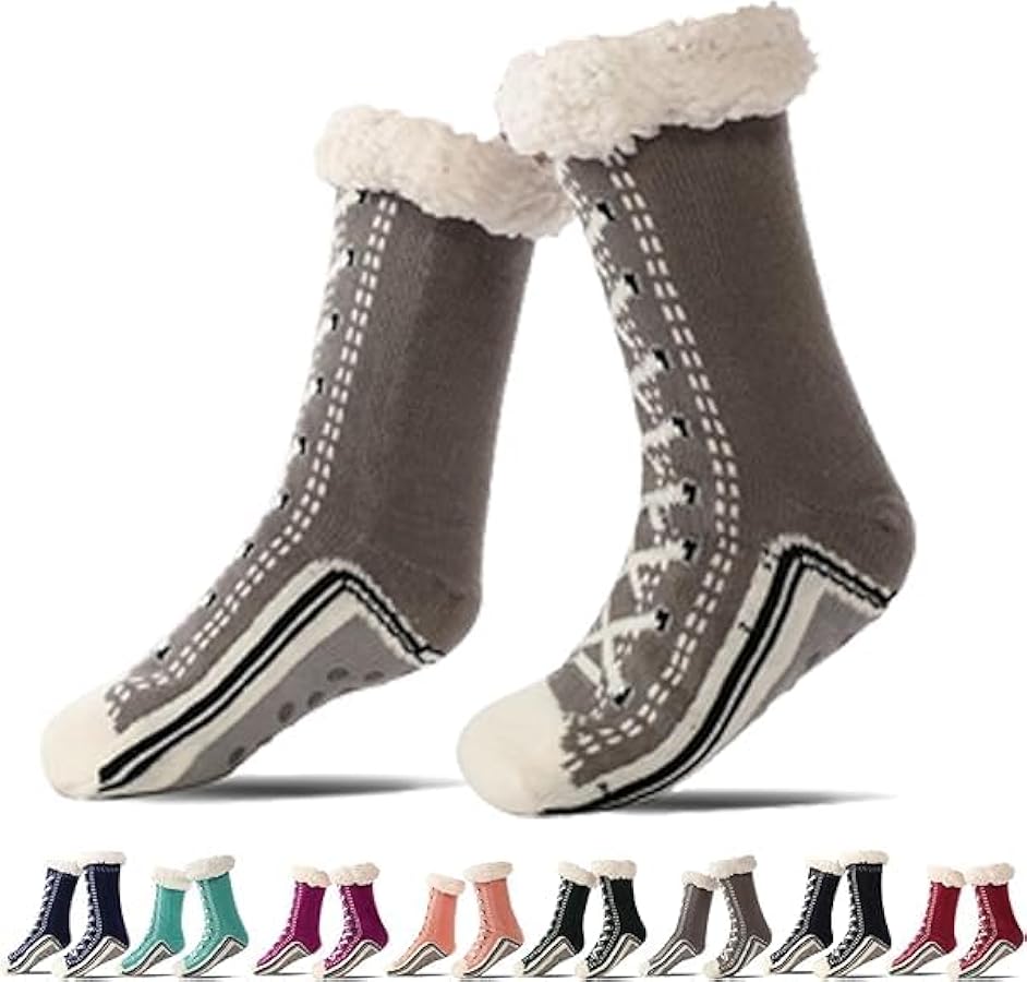 Ultra-thick Cashmere Slipper Home Socks, Cashmere Slipper Socks, Slipper Socks With Non Slip Slipper Socks