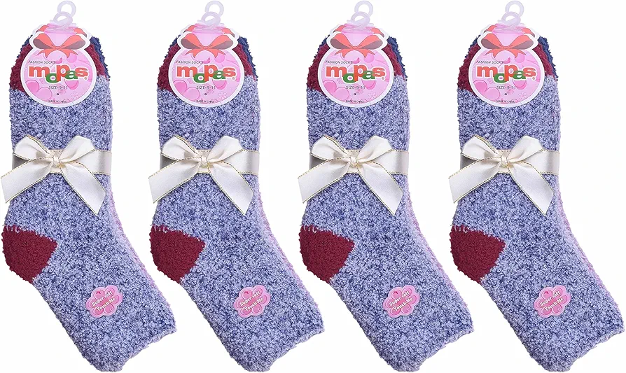 12pr Women Warm Super Soft Plush Slipper Sock Winter Fluffy Microfiber Crew Sock Casual Home Sleeping Fuzzy Cozy Sock Super Soft Fuzzy Cozy Home Sleeping Socks Winter Warm Slipper Socks Size 9-11