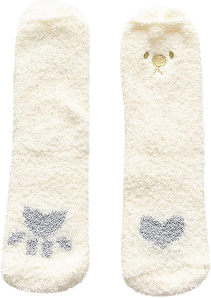 Fuzzy Socks for Women Winter Plush Socks Soft Cozy Fluffy Slipper Winter Plush Socks Sleeping Socks Boots Socks