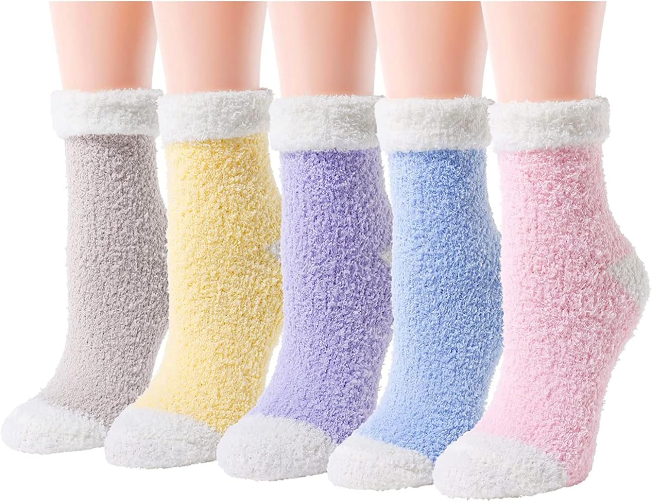 sockfun Super Soft Fluffy Plush Slipper Socks, Fuzzy Socks Cozy Gifts Socks For Women Girls