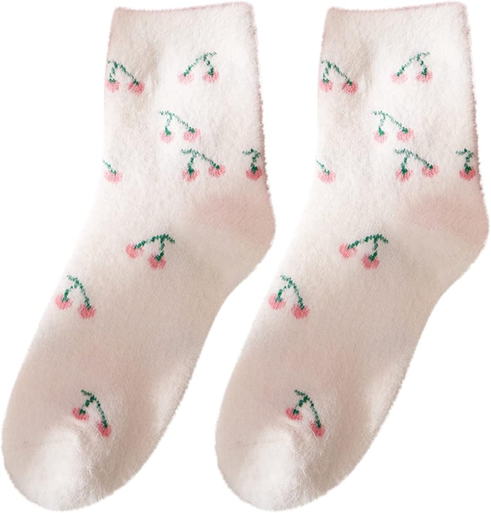 Fuzzy Socks for Women Cozy Soft Indoor Socks with Fluffy Sherpa Lined Sleeping Socks for Women