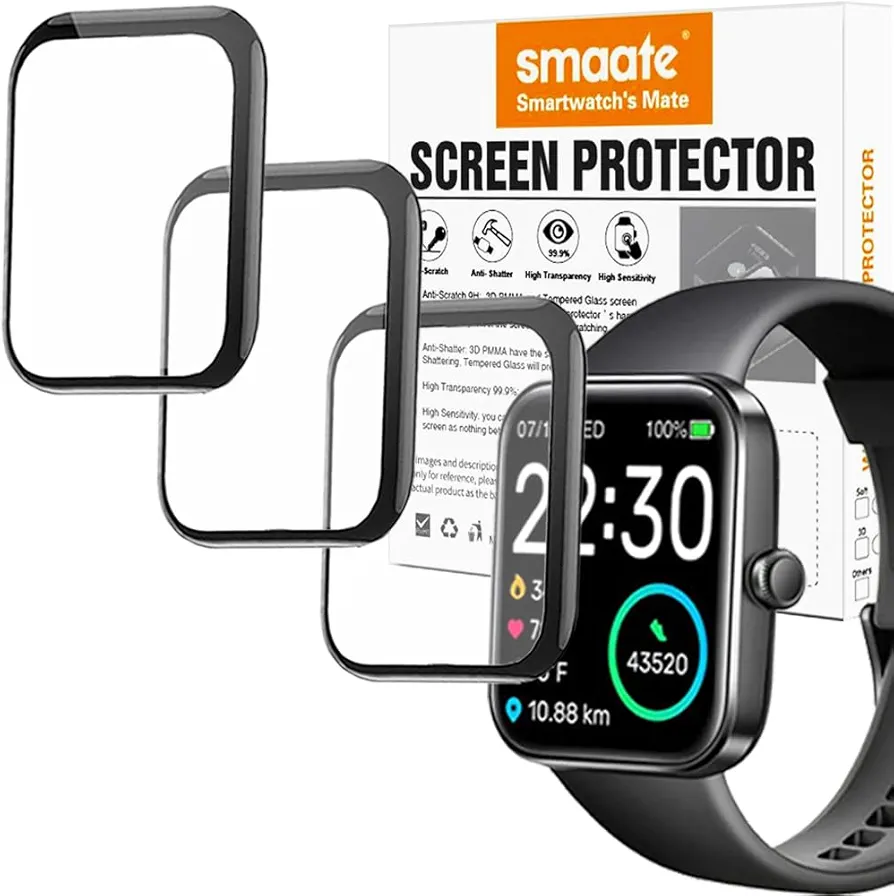 3D Screen Protector Compatible with SKG V7 and V7 PRO 1.7 inches Smartwatch