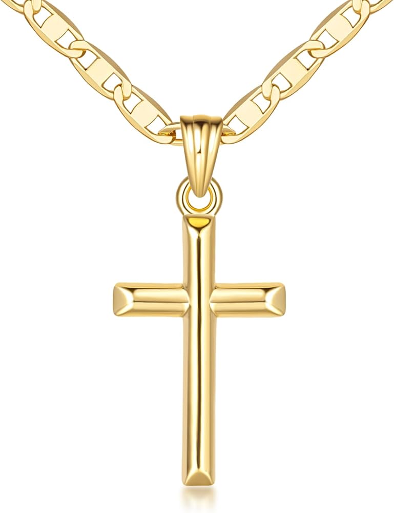 Cross Necklace for Women 14K Gold Cross Necklaces for Women Cross Chain Minimalist Gold Cross Pendant Necklaces for Womens Gold Cross Necklace Faith Gold Jewelry Gifts