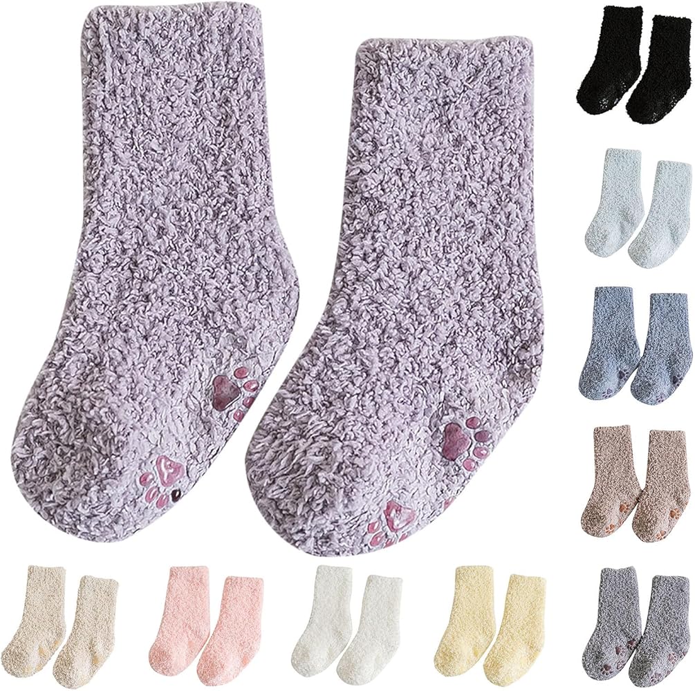 Womens Fuzzy Socks Solid Slipper Soft Cabin Plush Warm Fluffy Winter Sleep Cozy Adult Socks