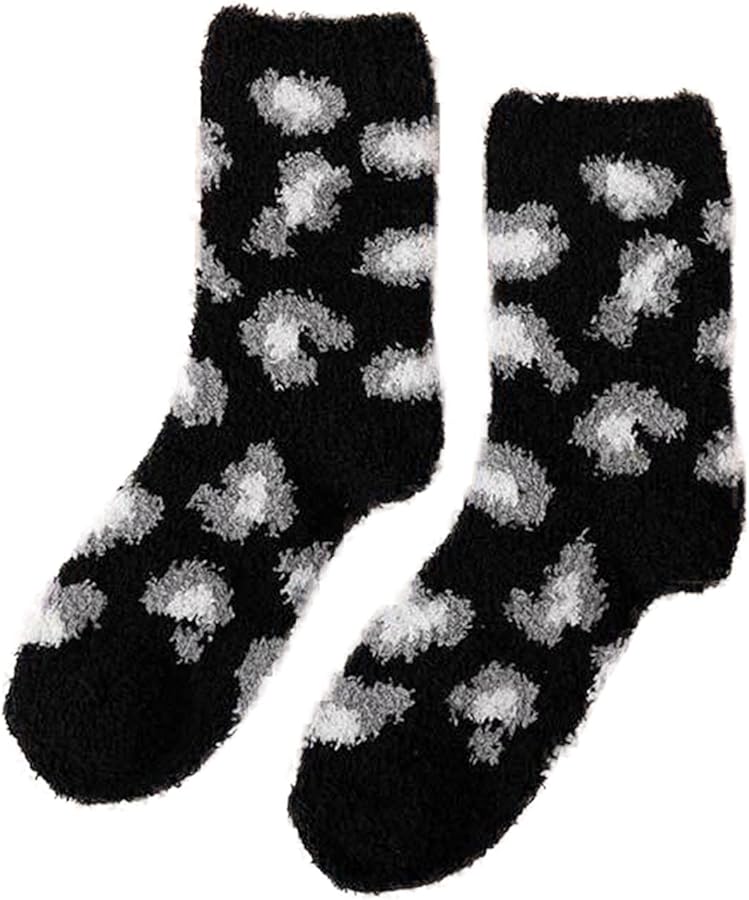 Womens Fuzzy Socks Cozy Fluffy Winter Warm Slipper Socks Microfiber Soft Home Sleeping Socks