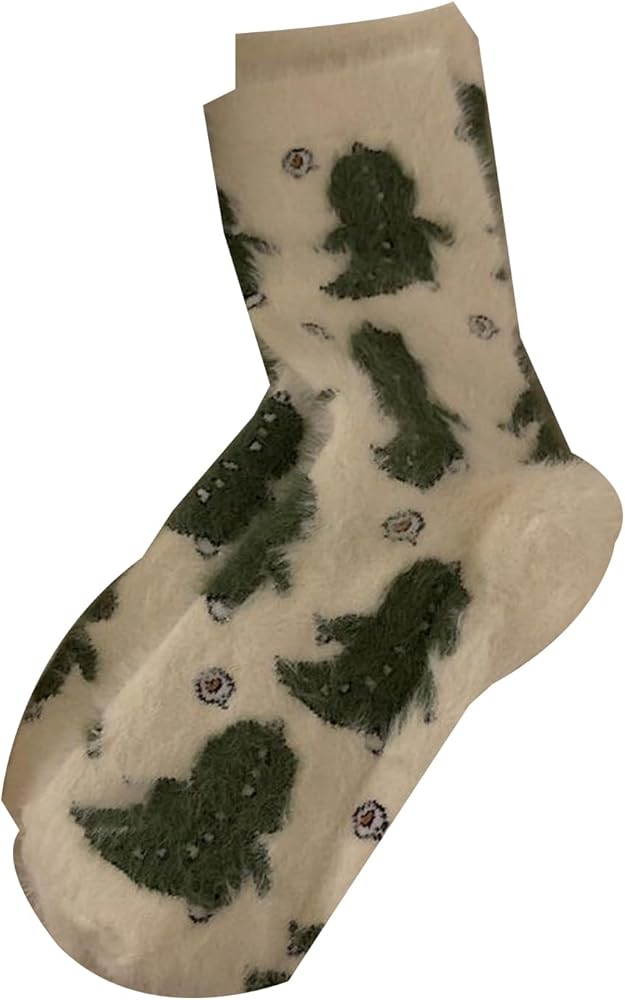 Sock,Women's Thicker Warm Fuzzy Socks Plush Warm Winter Socks for Sleep Home,Soft Cartoon Ankle Socks