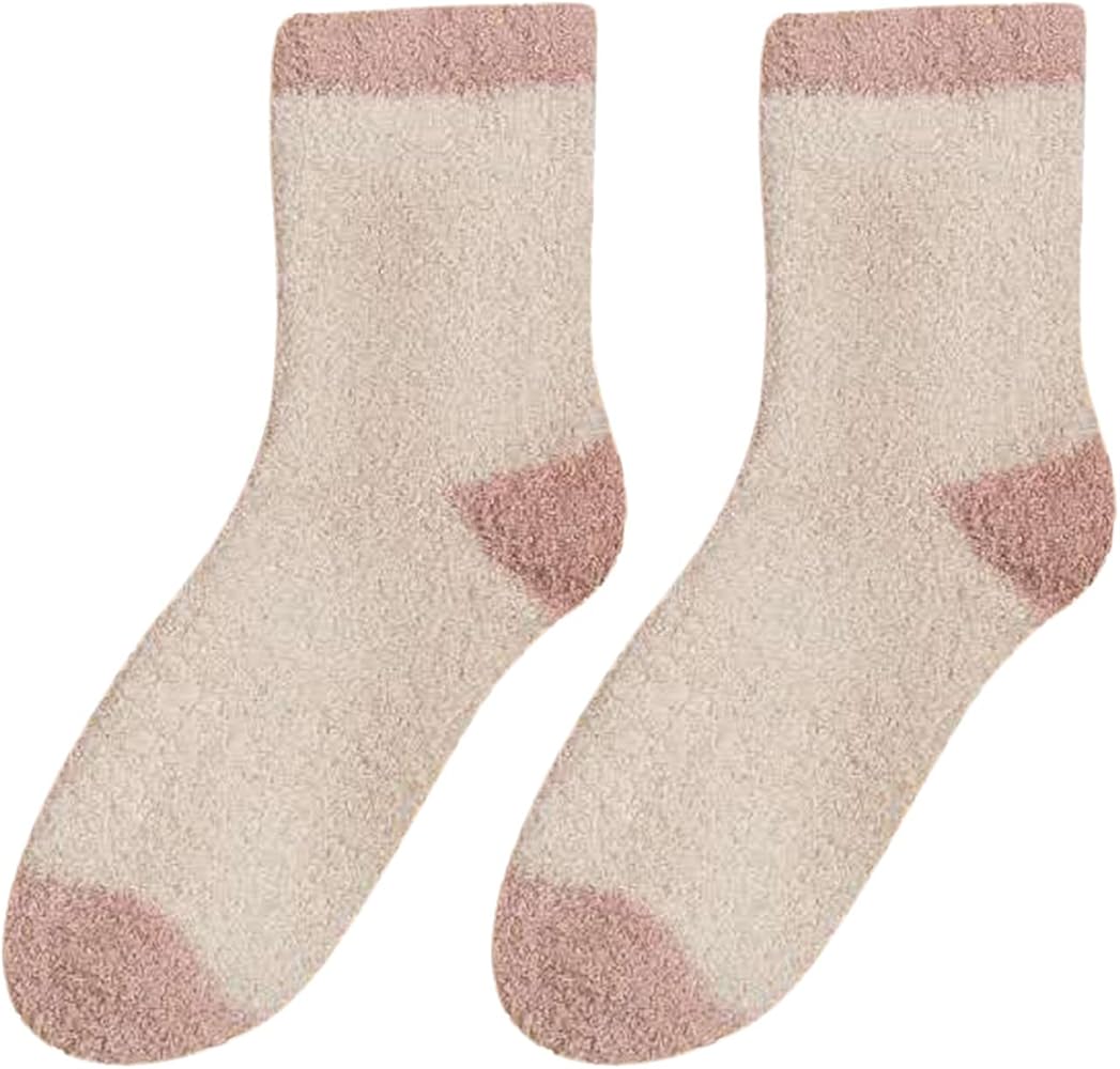 Cute Fuzzy Socks Cozy Socks for Women Slipper Socks Cozy Fuzzy Fleece-Lined Warm Socks Athletic Indoor Socks