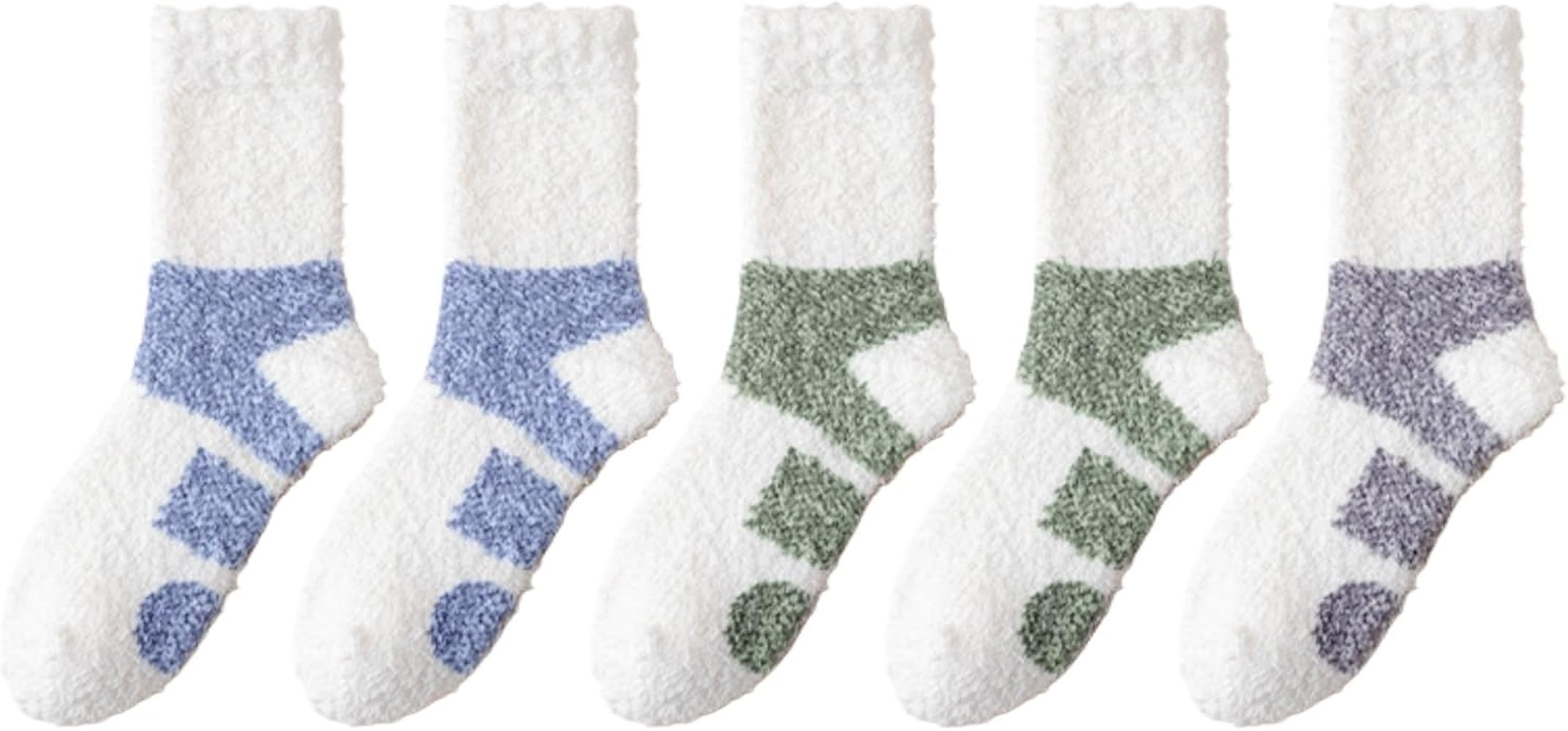 Unisex Fuzzy Socks Soft Plush Warm Winter Home Sleeping Slipper Socks for Winter Crew Socks Series 11