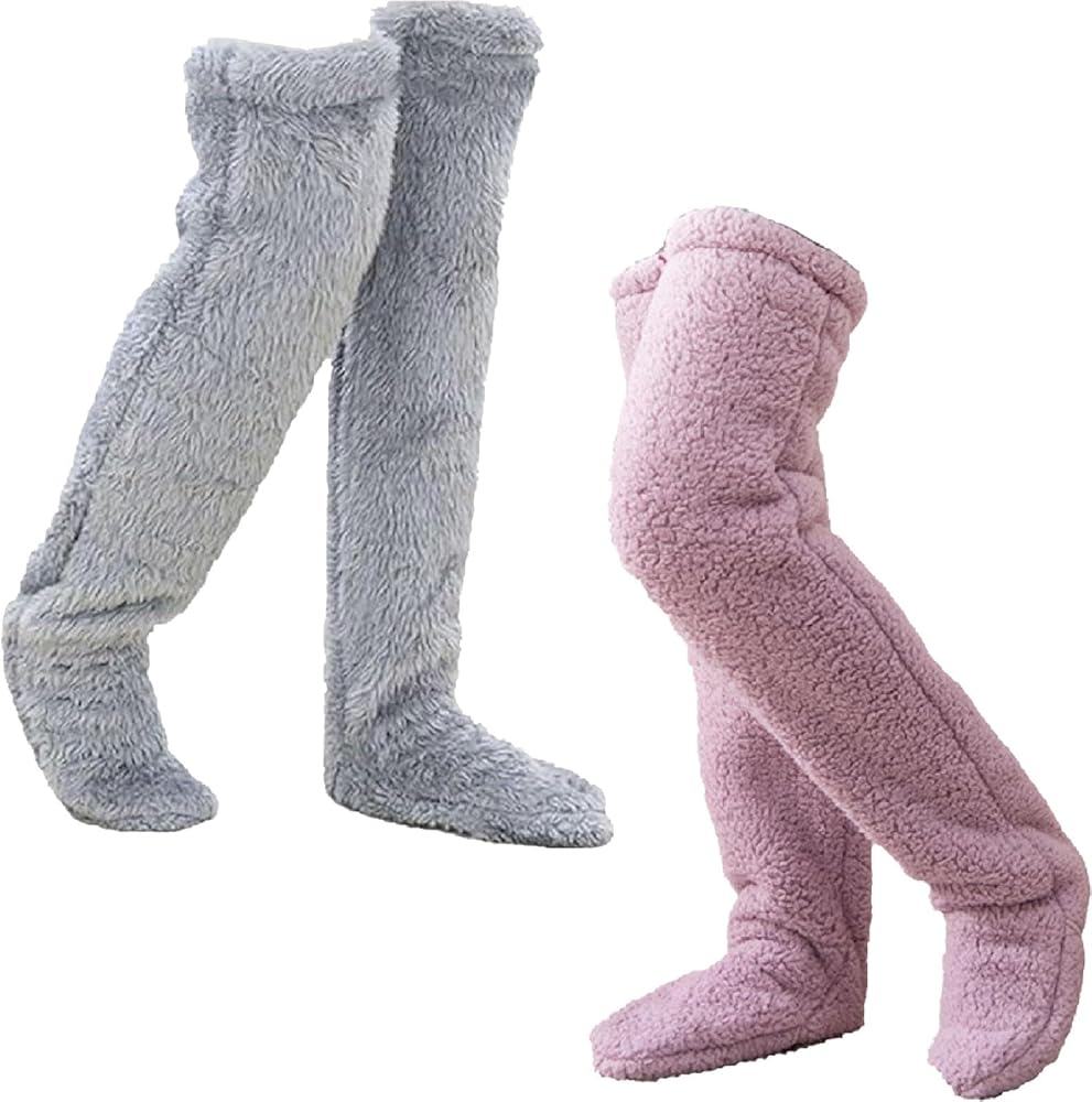 Plush Warmth Long Socks, Snug Step Fur Socks,Cozy Socks Knee High, Knee High Slippers For Women
